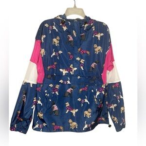 Simply Southern Dog Print Pullover Anorak Windbreaker Jacket Women’s Medium